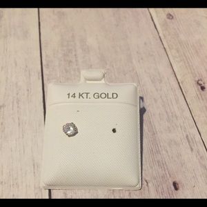 14k gold single stud earring